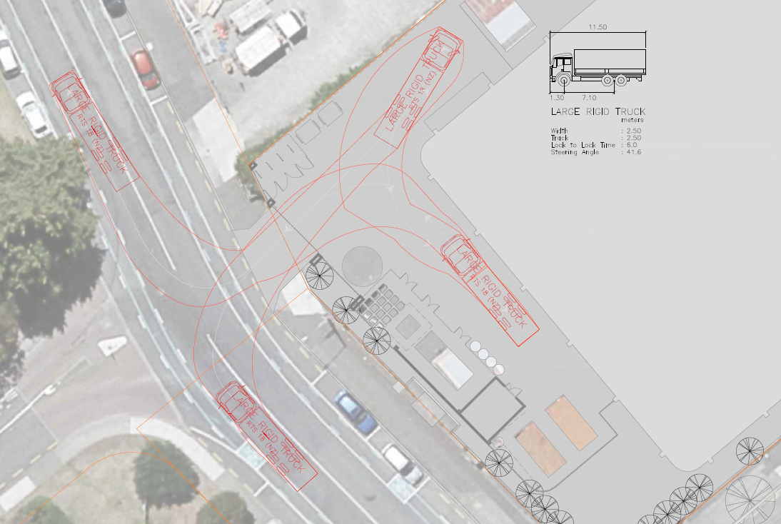 Vehicle swept path tracking
